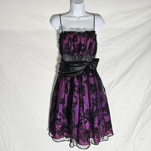 Vintage 90s y2k purple twilight fairy grunge core whimsigoth mini dress